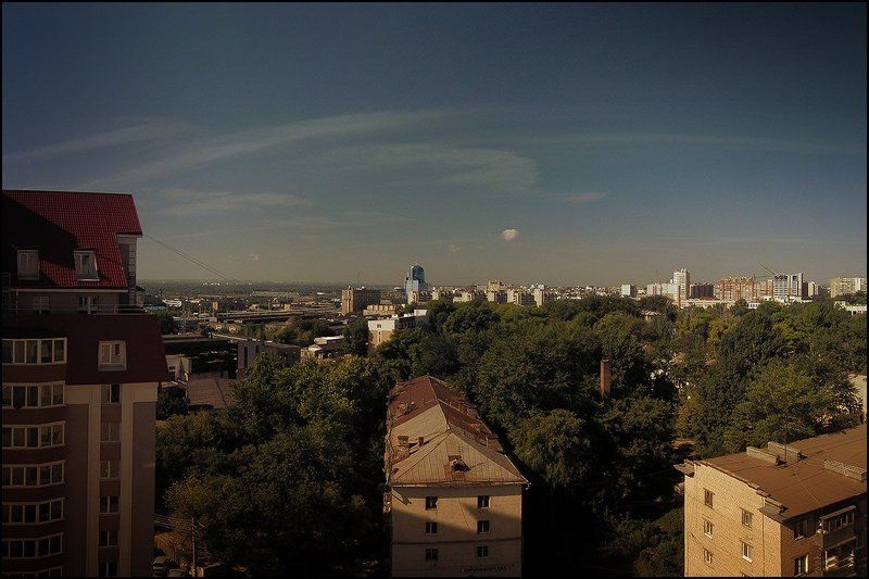 небо, дома Небо над городомphoto preview