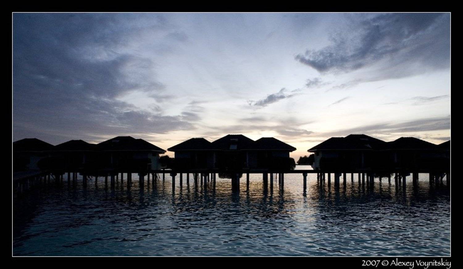 мальдивы закат бунгала san island, Алексей Войницкий