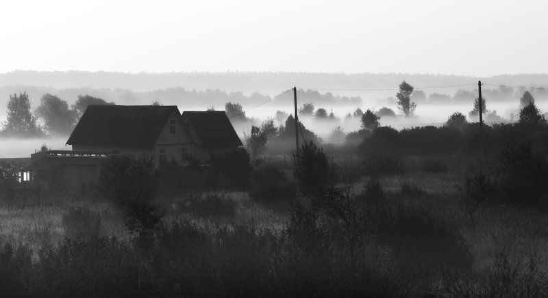 Осеннее утро в деревнеphoto preview