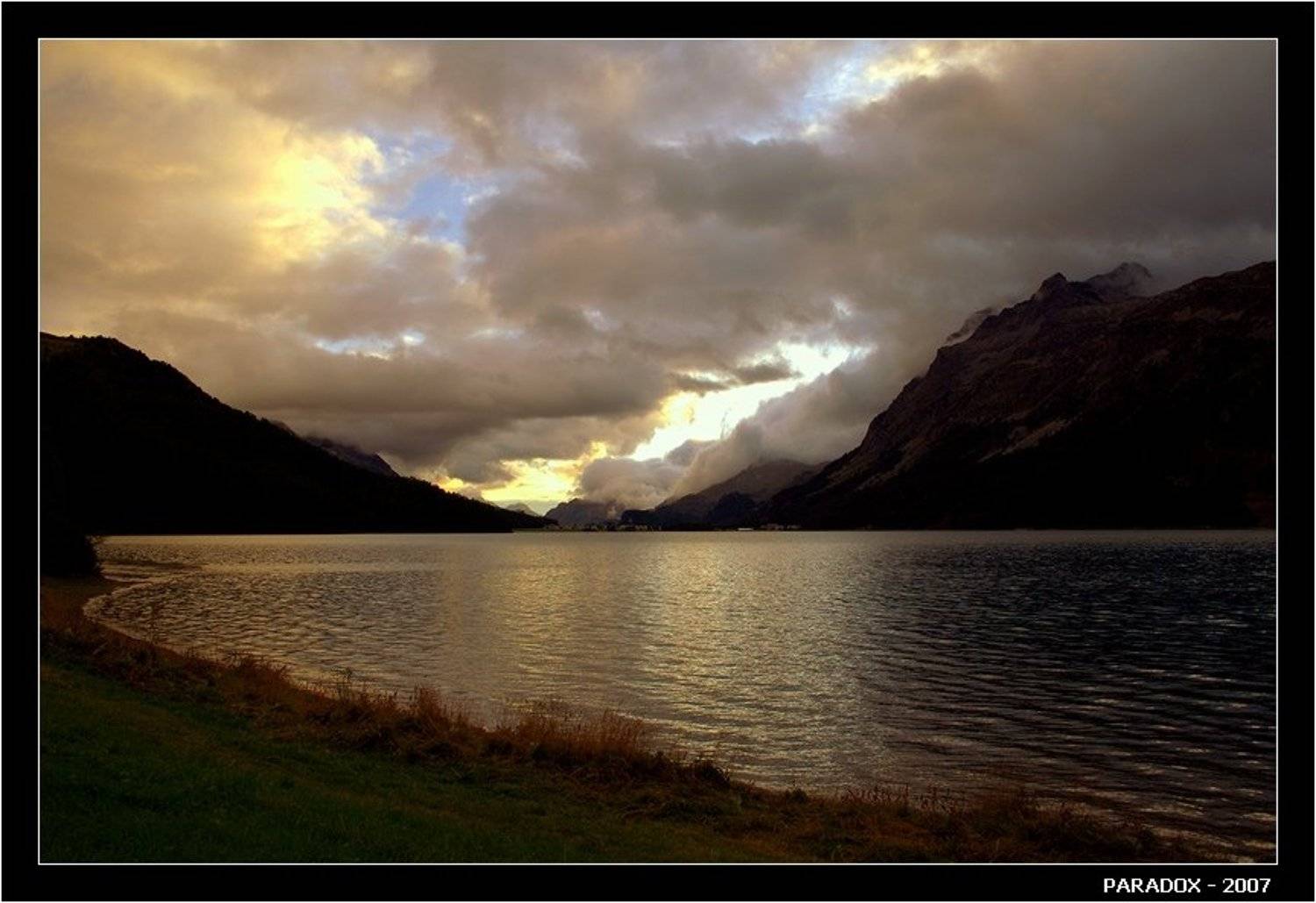 швейцария, switzerland,озеро, сильваплана, вечер, paradox, PARADOX