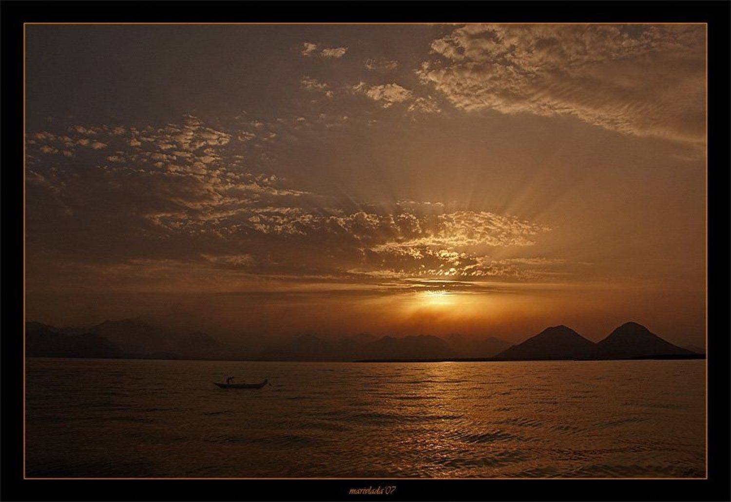 skadar lake вечер лодка, Марина Машевски