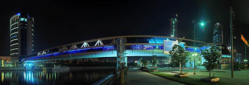 ночной, мост, багратион, бизнес, центр. москва-сити Ночной Багратионphoto preview