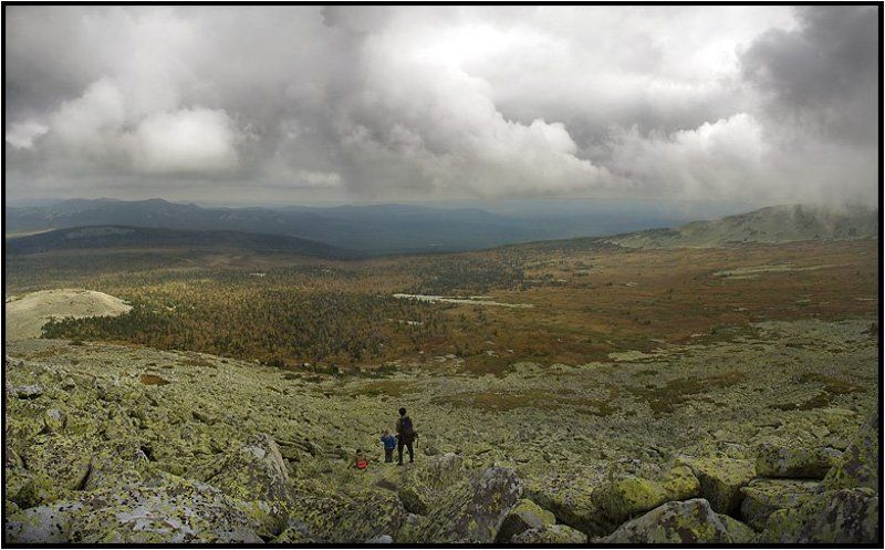 южный урал, горы, камни, тучи Южный Урал. непогода фото превью