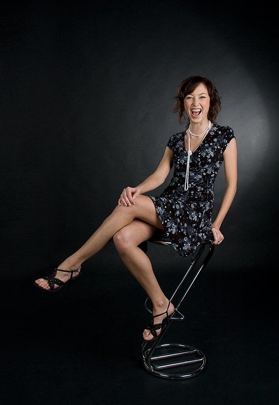 студия, девушка, платье, стул, табуретка Elena [5]photo preview