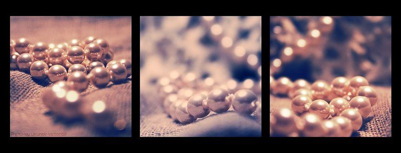 жемчуг, триптих Pearls. Waves.photo preview