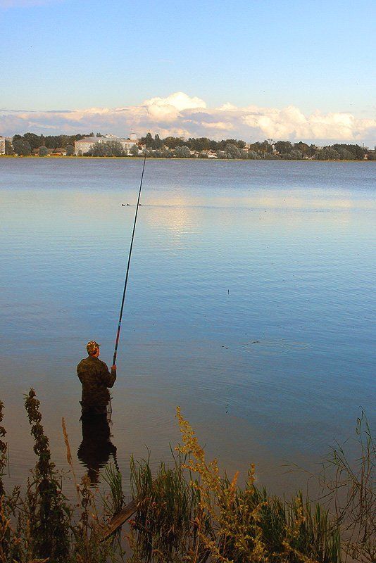 из старого, озеро, рыбак, бологое На вечерней зорькеphoto preview