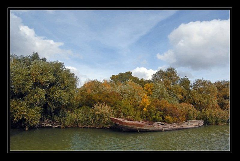 пейзаж, лодка, дунай Дунайские мотивыphoto preview