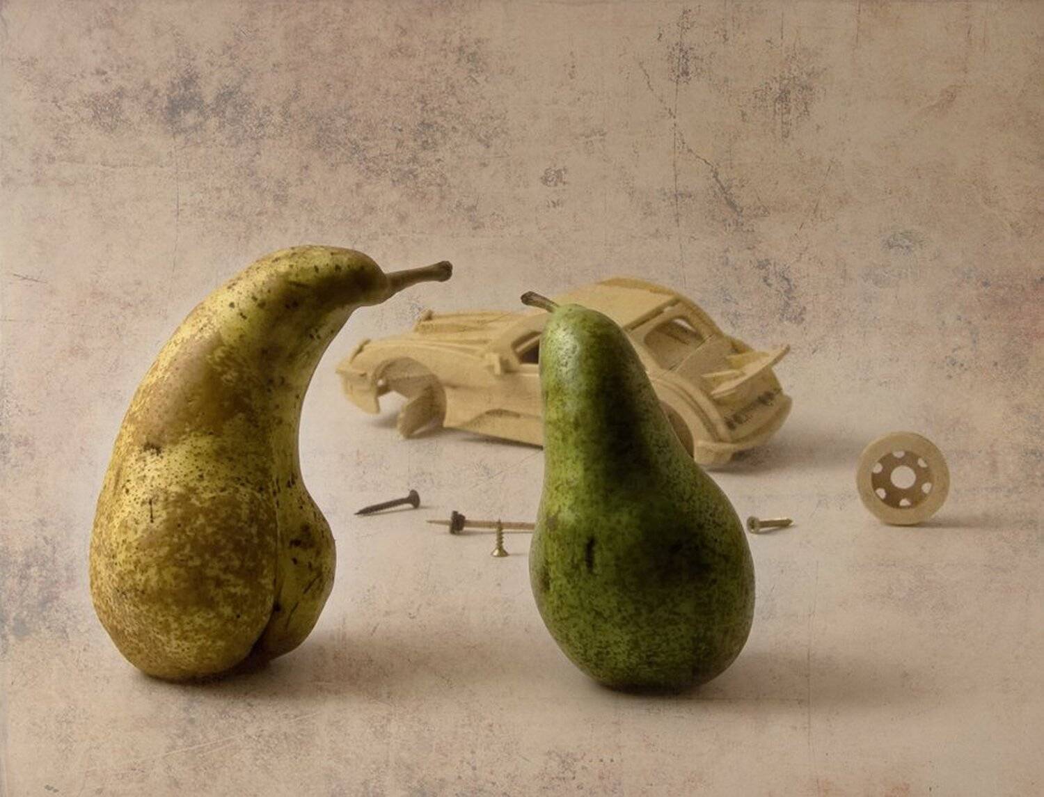натюрморт, груши, машинка, Наталья Кузнецова (Nateletro)