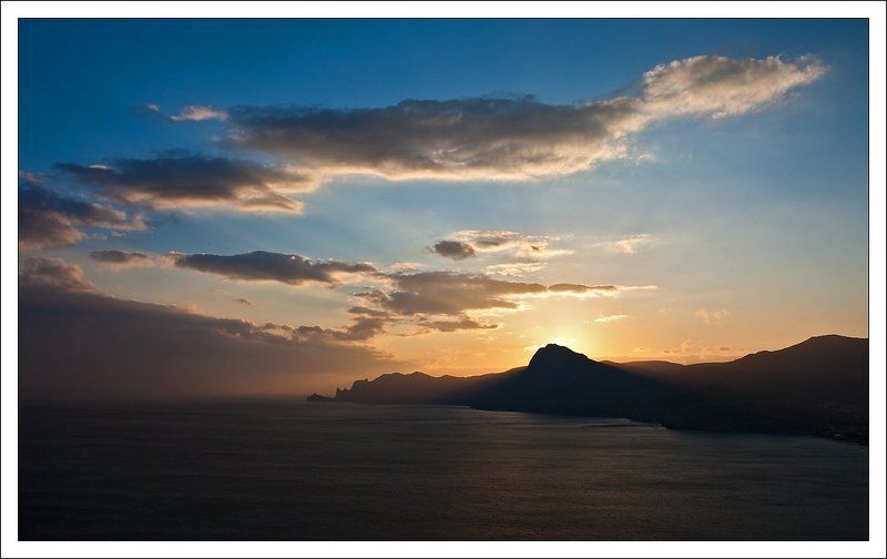 крым, море, новый, свет, судак, сокол, караул-оба, закат Захід за Соколомphoto preview