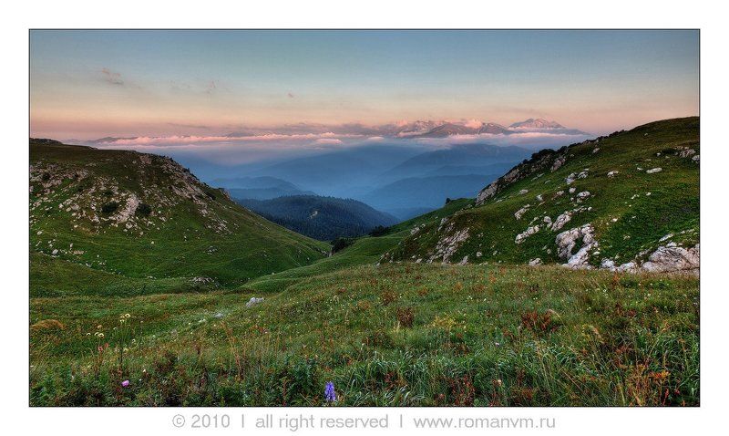 северный кавказ, плато лагонаки, пейзаж, hdr, горы, закат, облака, каменное море Каменное море.photo preview