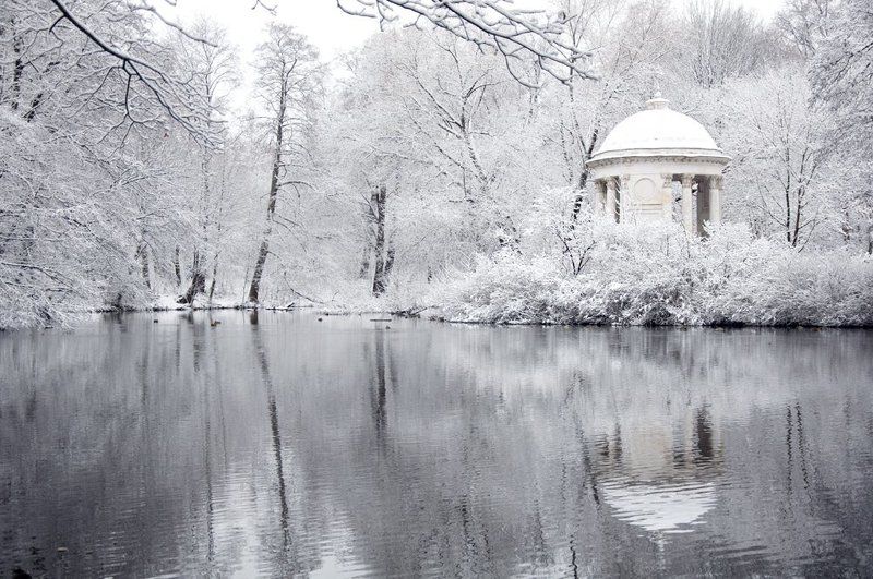 снег О белой жемчужине и черной воде.photo preview