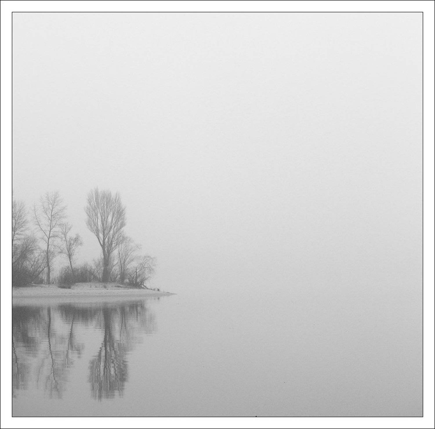 Ранок туманний.... Автор: Максим туман, река, минимализм, Максим