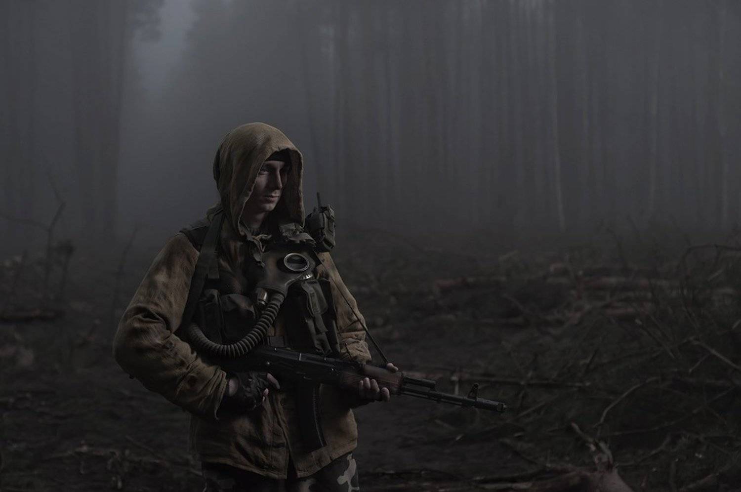 In The Fog. Автор: Олег Емельянов s.t.a.l.k.e.r., туман, Олег Емельянов