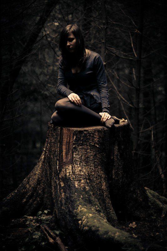 девушка, лес ***photo preview