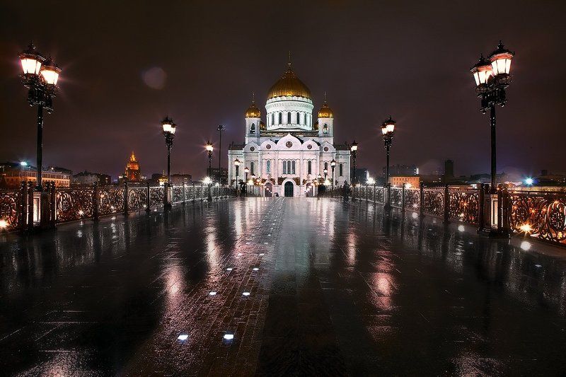 храм, христа, спасителя, москва, вечерняя, ночная, Храм воздыханья, храм печали — Убогий храм земли твоей....photo preview