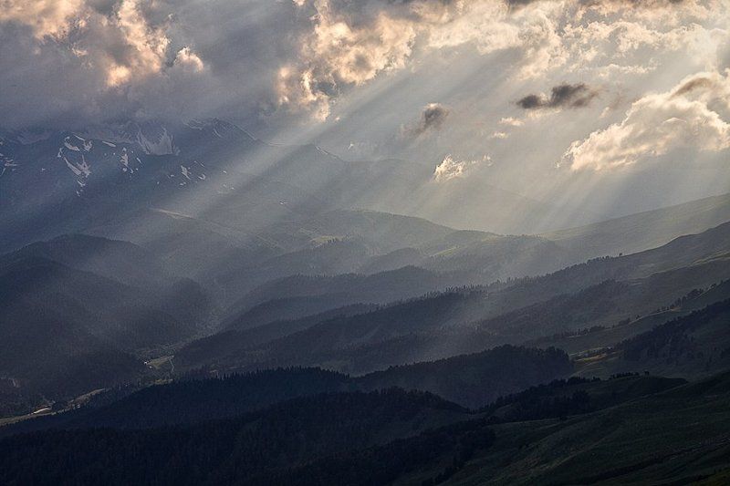 лучи, архыз Вечерние лучиphoto preview