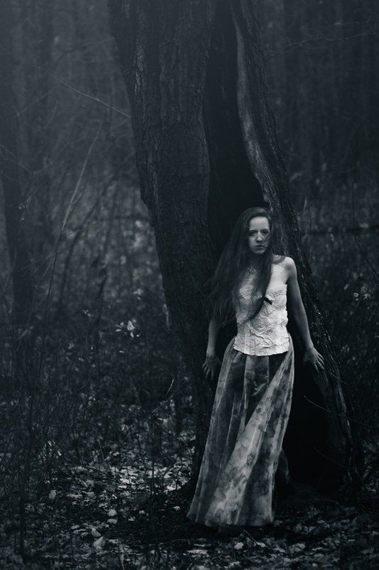 лес, девушка photo preview