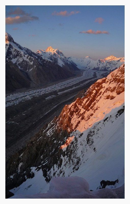 альпинизм, экспедиция, иныльчек, хан-тенгри, пик шахтеров украины Закат с видом на Хан-Тенгриphoto preview