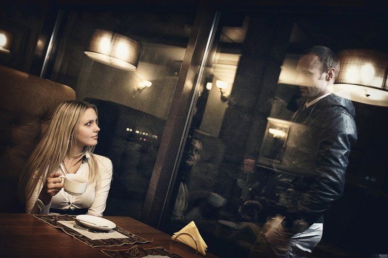 ночь, кафе, фонарь, мгновенье, освещение, помещения, любовь, wonderful, moment Чудное мгновеньеphoto preview