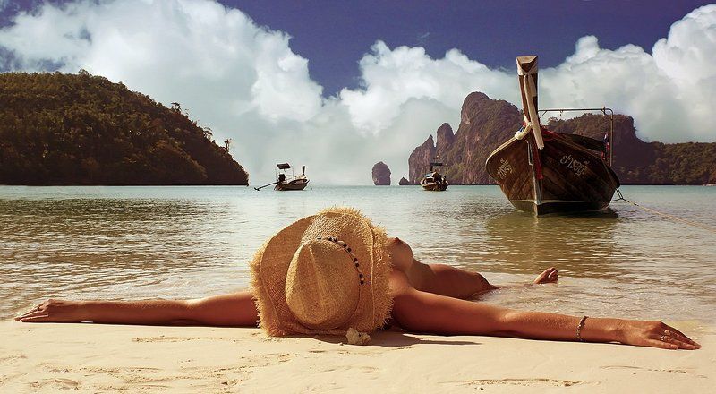 пейзаж,девушка,море,тайланд, Релаксацияphoto preview