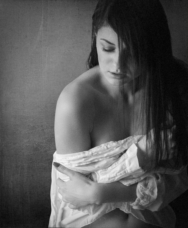 портрет, постановочная фотография, черно белое ***photo preview