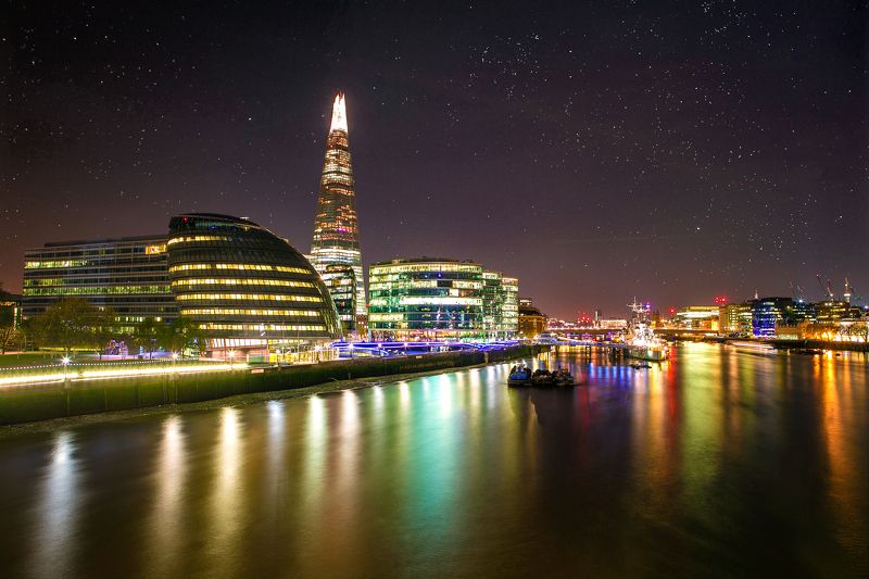 london, by night. lights, town, river thames Londonphoto preview
