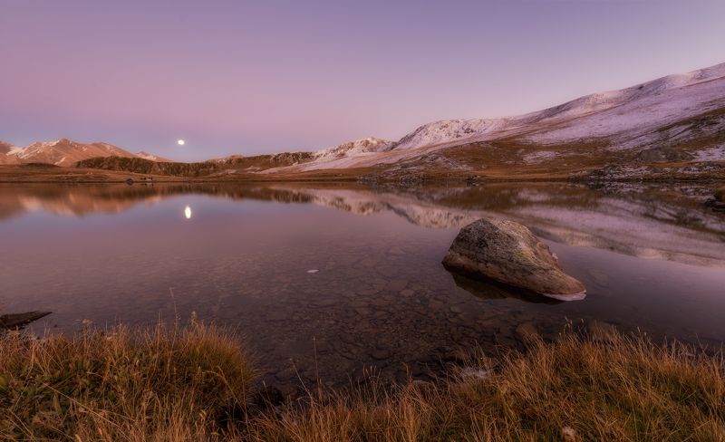 вечер, озеро, пхия, луна, осень, кчр, октябрь хребет ацгара ТИХИЙ ВЕЧЕР ПОД ЛУНОЙphoto preview