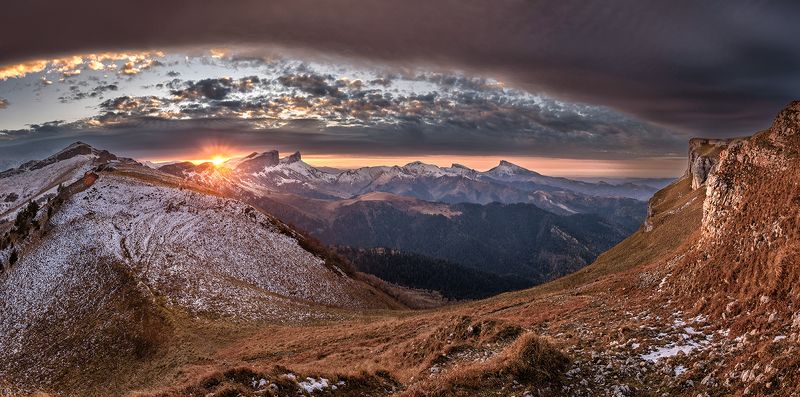 закат, тхач, ачешбоки, чёртовы ворота, чай гора, асбестная, осень, рассвет, \