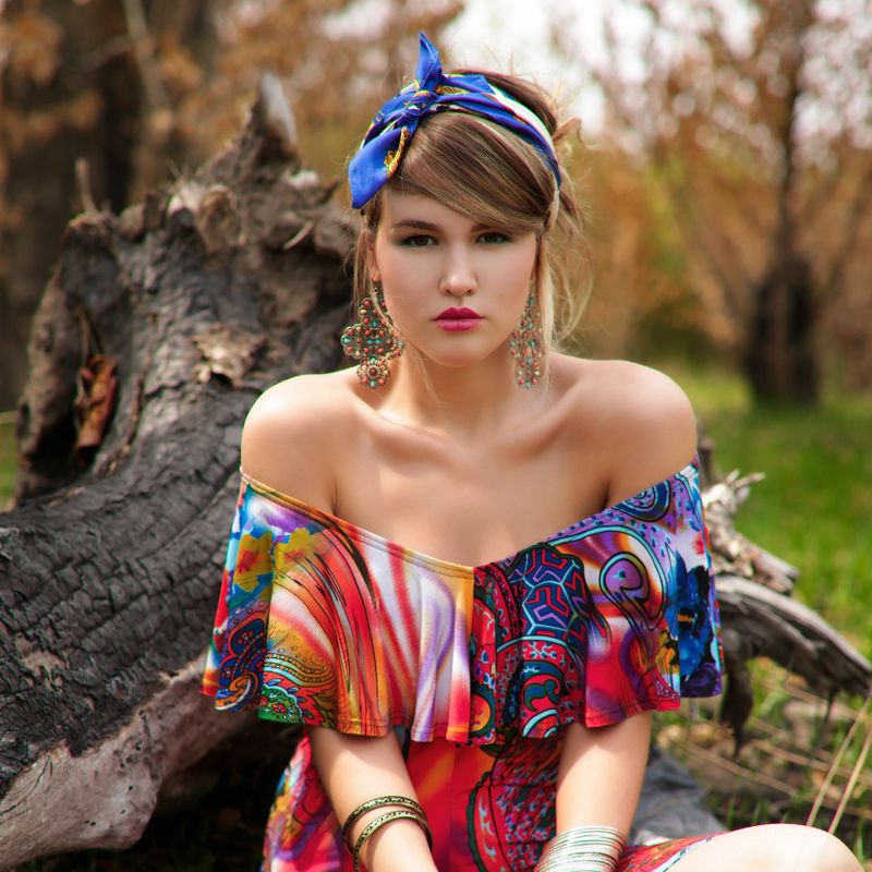 девушка студия мода портрет была весна...photo preview