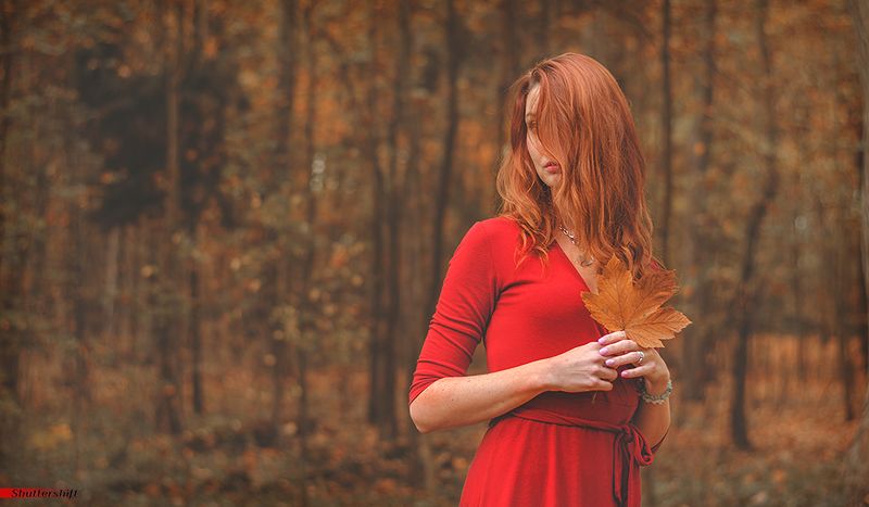 girl, autumn, fall, leaf, trees, forest, девушка, осень, лист, деревья, лес, .red autumnphoto preview