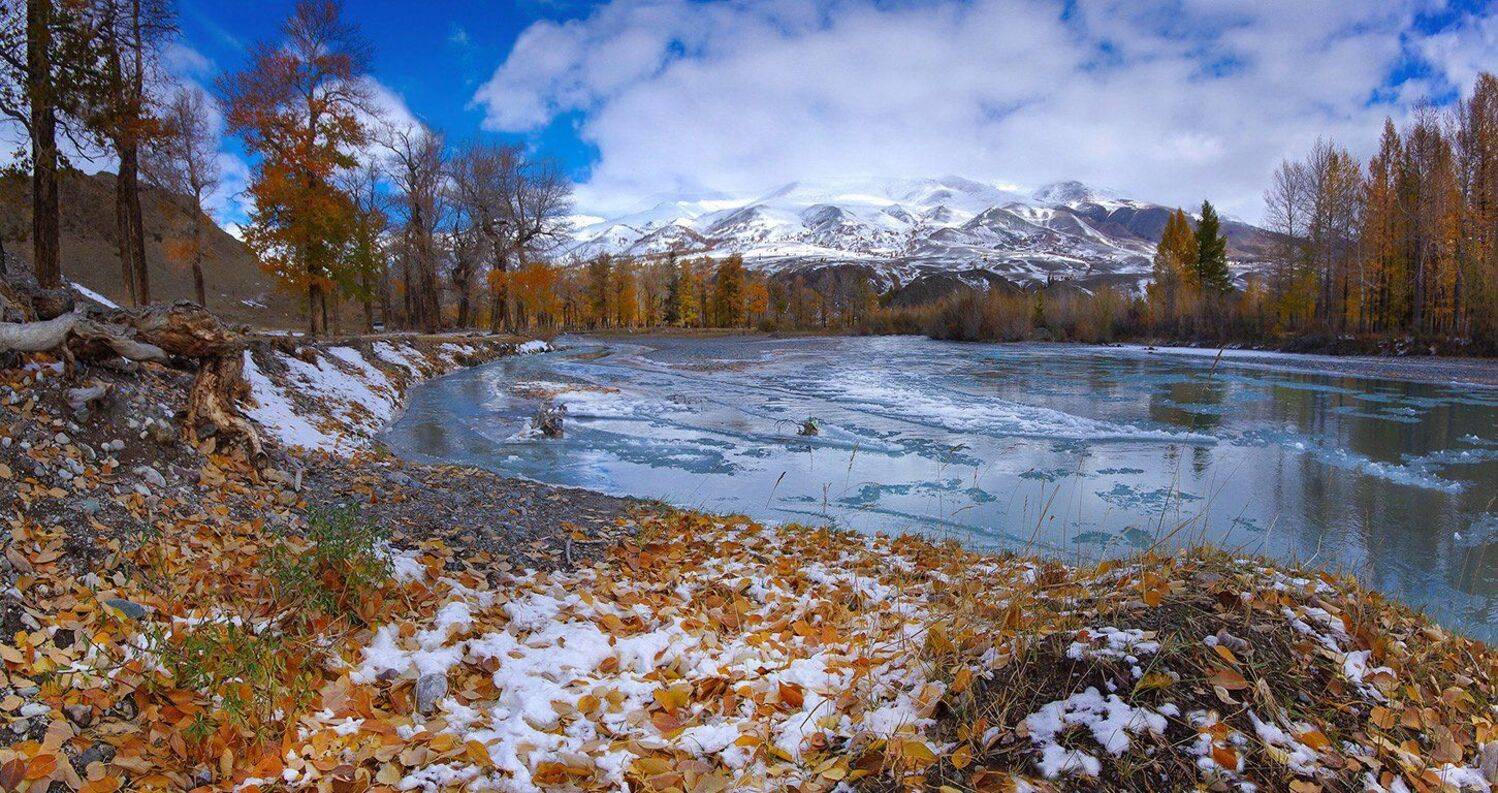 Осень на реке Чаган-Узун. Автор: Валерий Чичкин алтай, осень, река, вода, горы, чаган-узун, краски, валерий_чичкин, Валерий Чичкин
