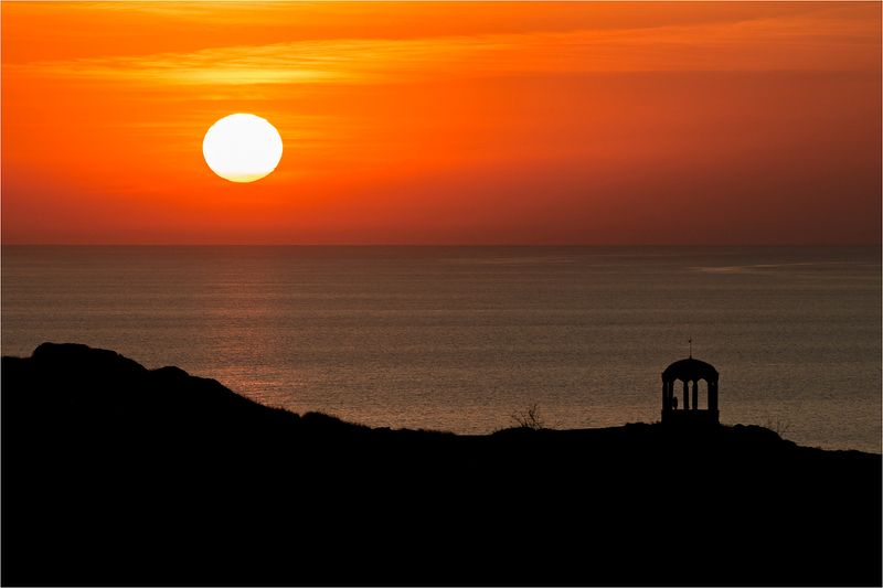 море, закат, беседка, солнце Вечер на Азовеphoto preview