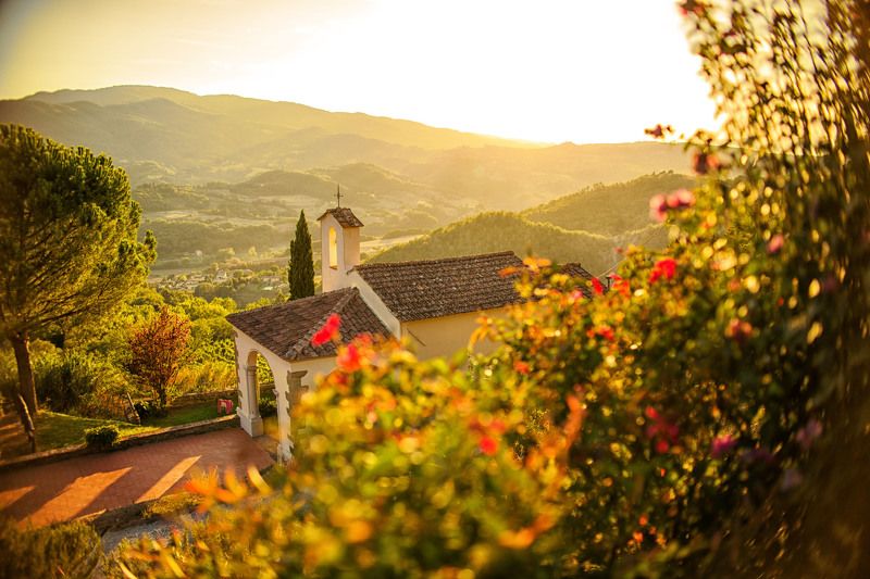 sunset, italy, church, tuscana, закат, италия, тоскана, церковь, красота photo preview