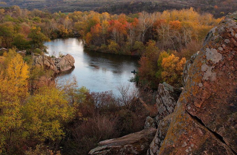 южный буг. осень. скалы. Урощище Протыч.photo preview