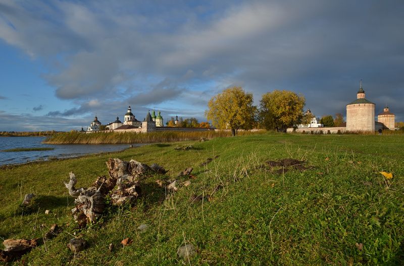 россия, монастырь, пейзаж, закат, небо, облака, свет ... фото превью