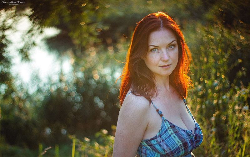 портрет,девушка,лето,рыжая,боке,люди photo preview