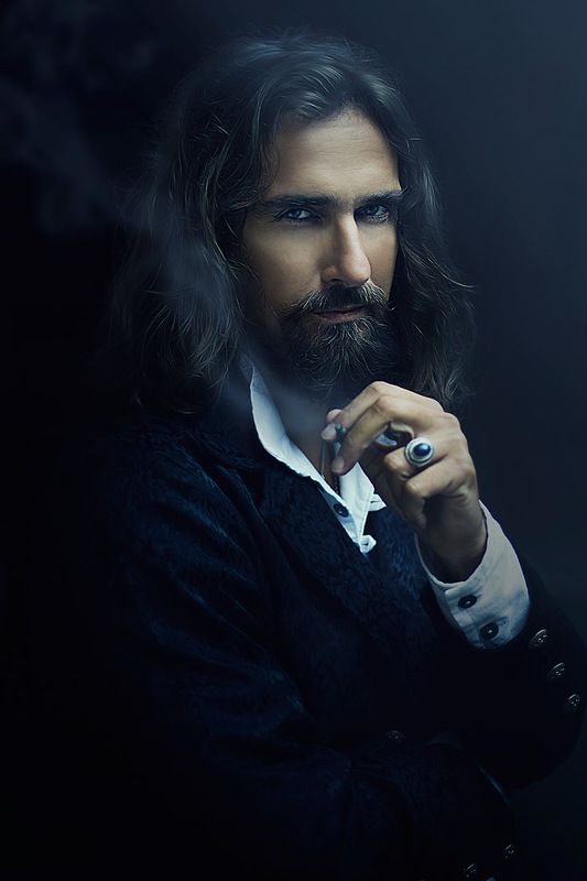 man, portrait, smoke, beard, dark Tiborphoto preview