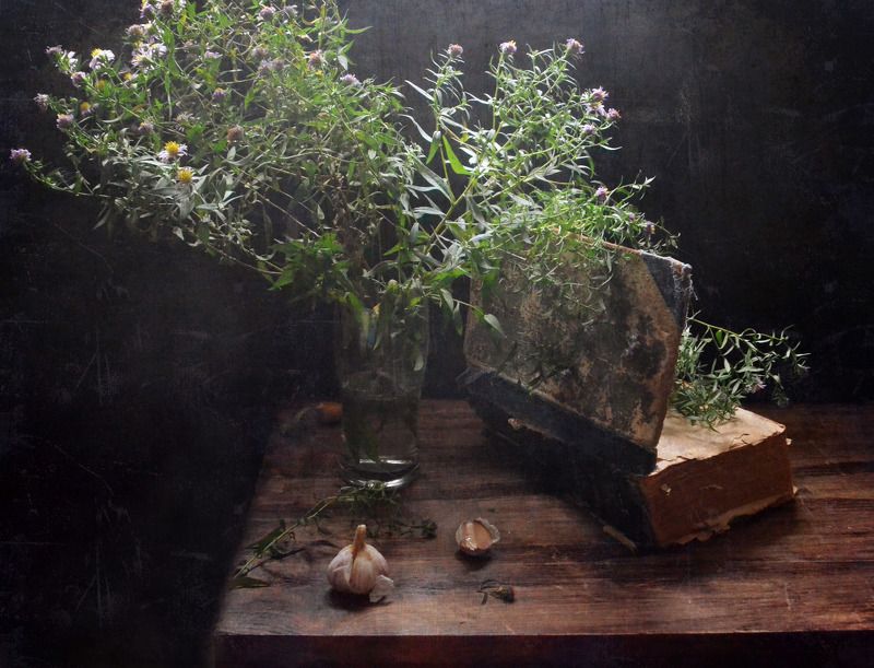 цветы, натюрморт, книга осенние цветыphoto preview