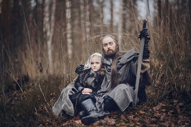 #ведьмак #лес Цири и Геральтphoto preview