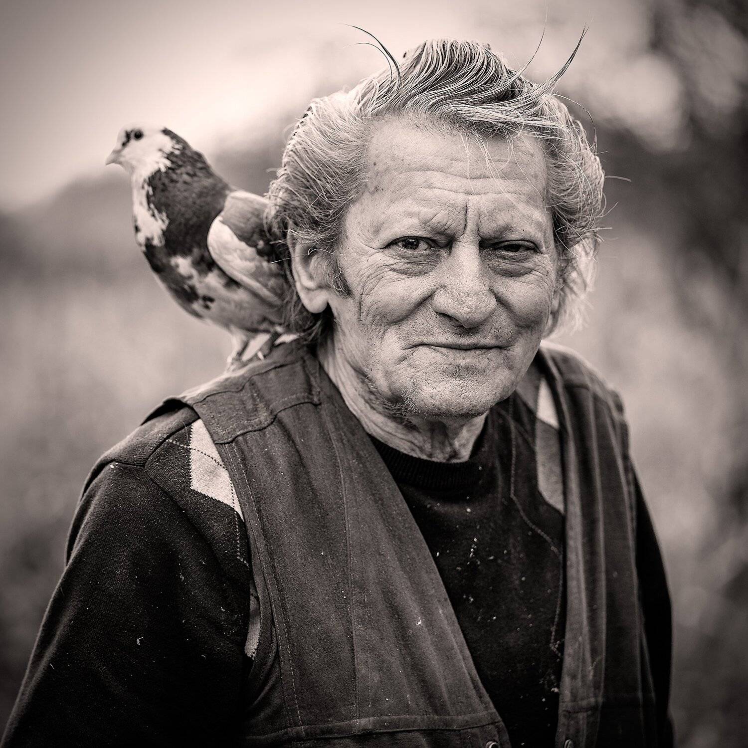 Человек с голубями. Автор: Венци Йорданов , Венци Йорданов