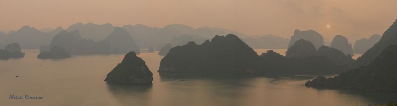 природа, путешествия, закат, горы, ha long Там, где дракон спустился в мореphoto preview