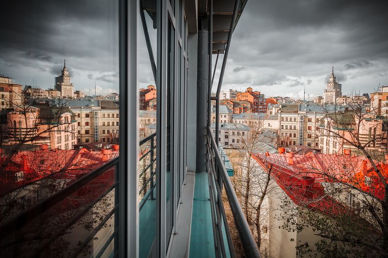 москва, крыши, свет, цвет, здания, осень, отражения, тучи, облака, солнце, гостиница *MSK*photo preview