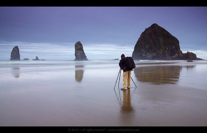 cannon beach, oregon, usa Canon Man on Cannon Beachphoto preview