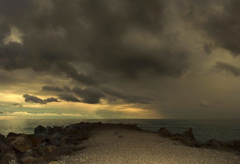 утро, море, рассвет, азовье, приморск, тучи, дождь Breathe me...photo preview