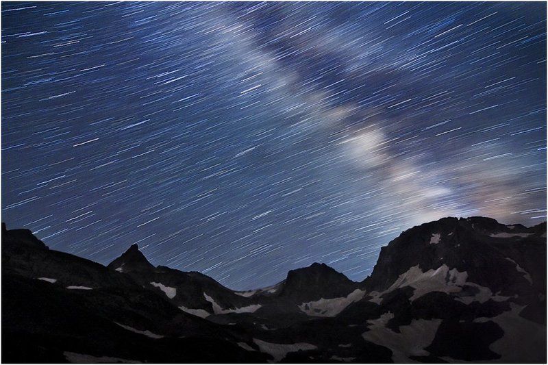 горы, звезды, млечгый путь, ночь, вращение, кавказ, перевал Ночной перевалphoto preview