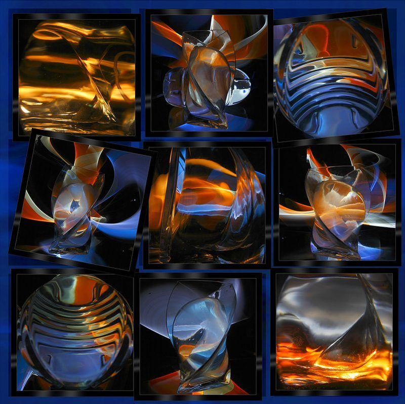 светографика, преломления, искажения, свет, стекло, абстракция, импровизация Стекло и шары... (Светографика - Преломления. Искажения) фото превью