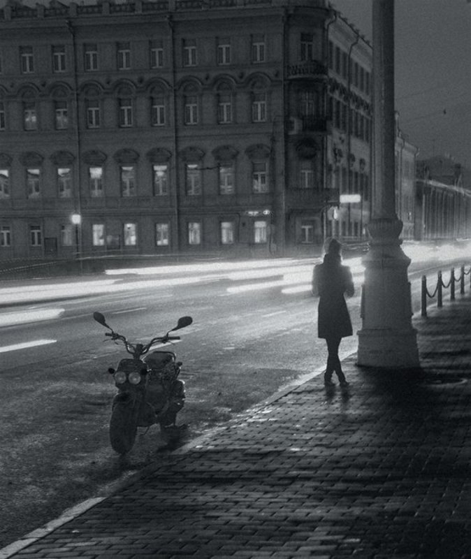 night, street, ночь, город, улица, жанр, жизнь, чб, ч/б Lostphoto preview