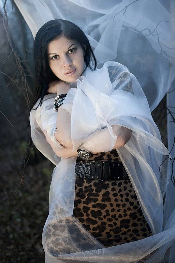 девушка, лес, сумрак, Мария Мальгина