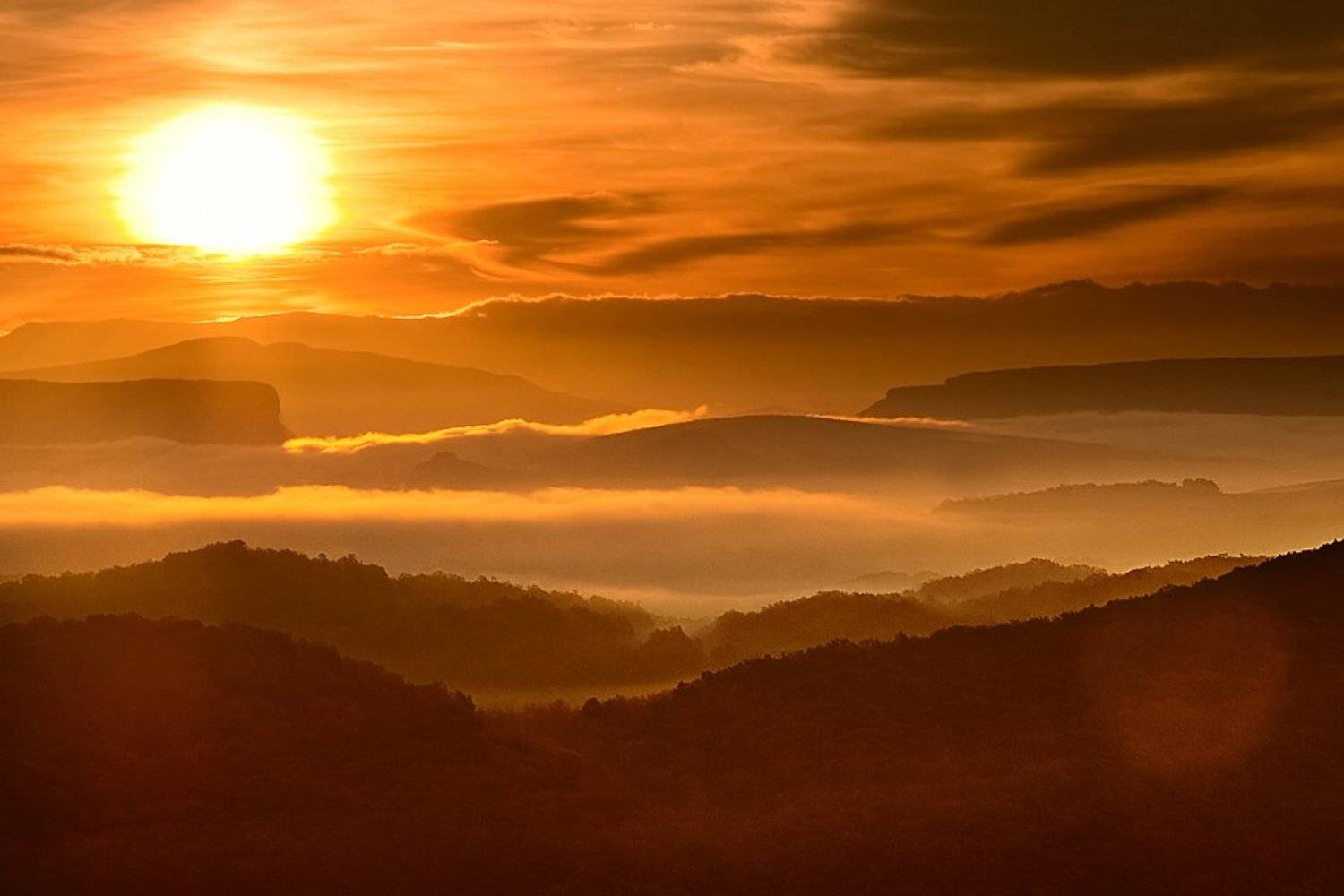 крым, горы, восход, туман, Евгений