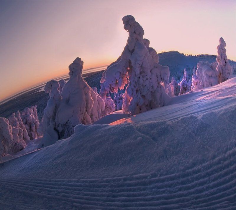 финляндия, утро, свет, гора, снег Да будет свет!...photo preview